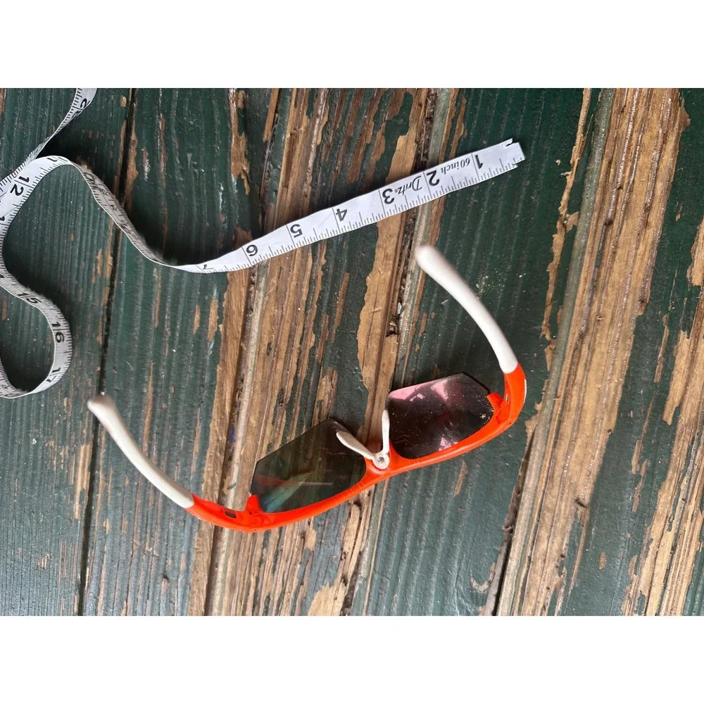 Rudy Project Noyz SP 04 Sunglasses Orange White Cycling Wraparound Italy